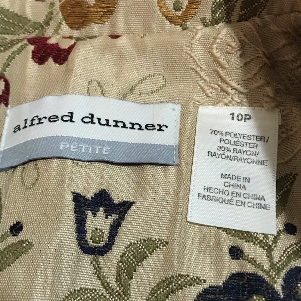 ALFRED DUNNER Tailored Floral Embroidered Jacquard Blazer - Picture 7 of 12